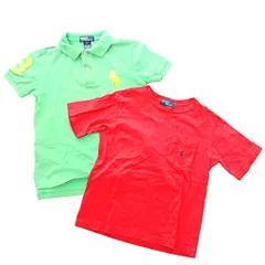 ポロ バイ ラルフローレン Polo by Ralph Lauren キッズ トップス 2点セット ポロシャツ Tシャツ カットソー 半袖 6 緑 赤 0808 IBO73