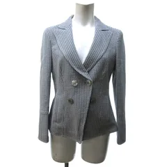 アルマーニ コレツィオーニ ARMANI COLLEZIONI 美品 テーラードジャケット ブレザー 2B センターベント 長袖 グレー 38 約XXS