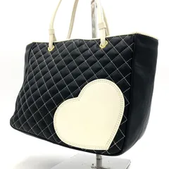 Natsuki キタムラ ナツキ トートバッグ ハート キルティング 黒 白 レザー