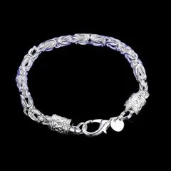 【Ｂ18】ブレスレット メンズ　 アクセサリー　シルバー　チェーン　お洒落