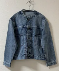 OMNES ノーカラーデニムジャケット