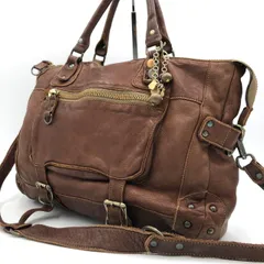 regalo レガロ 2way トートバッグ レザー ブラウン 茶色 ショルダーバッグ