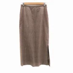 B&Y ユナイテッドアローズ BEAUTY&YOUTH ビューティー&ユース タイトスカート ロング丈 チェック柄 M マルチカラー 茶色 ブラウン /HO13