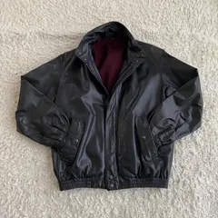 美品！ヴィンテージ　レザージャケット　本革　カウスキン　カウレザー　archive 短丈　ブラック