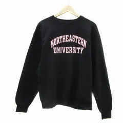 チャンピオン CHAMPION スウェット トレーナー 長袖 ラウンドネック プリント 裏起毛 L マルチカラー 黒 ブラック /YS30