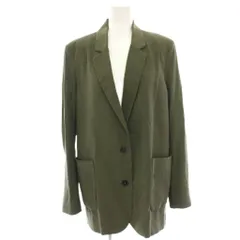 ザラ ZARA テーラードジャケット シングル 2B ビッグシルエット S カーキ /HN