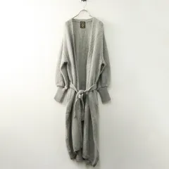 ハグオーワー クロス＆クロス Cloth&Cross ウールモヘアシルク ロングカーディガン グレー┃日本製 紐付き【2400014731507】のサムネイル