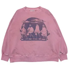 古着 used American eagle アメリカンイーグル　長袖プリントスウェット　トレーナー　くすみピンク　Mサイズ