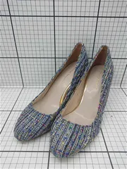 ◇ Θ オリエンタルトラフィック ORiental TRaffic ツイードパンプス ブルー系 レディース E  【1511110017639】