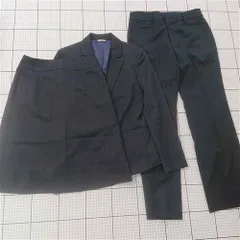 ◇ ⊇ アンカーウーマン ANCHOR WOMAN パーソンズ スーツ3点セット ネイビー系 レディース E  【1511110019152】