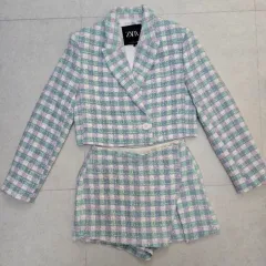 ザラ ツイード ジャケット セットアップ