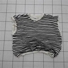 ◇ ⊂ ザラ ZARA ボーダー半袖ニットトップス Mサイズ レディース E  【1511110021087】