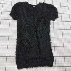 ◇ ⊂ ワンピース スライ SLY 0302AB70-0340 シャギーニットワンピース ブラック系 レディース E  【1511110021001】