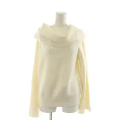 ラグナムーン LagunaMoon 24AW オフショルフレアスリーブニットプルオーバー セーター 長袖 ウール混 F 白 ホワイト 032462602701 /RR ■JS