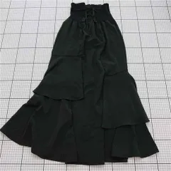 ◇ ⊂ ココディール COCO DEAL フリルロングスカート ブラック系 レディース E  【1511110025948】