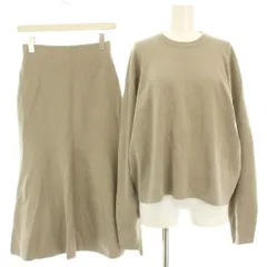 ミラオーウェン Mila Owen 22AW セットアップ 上下 クルーネック構築ボリュームスリーブニット 長袖 構築マーメイドニットスカート ロング ミモレ 0 1 ベージュ 09WNT224208 09WNS224223 /HN