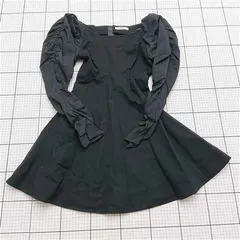 ◇ ⊂ ワンピース スナイデル SNIDEL SWFO226027 パフスリーブワンピース ブラック系 レディース E  【1511110026419】