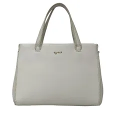 agnes b(アニエスベー) トートバッグ - 白 VOYAGE レザー