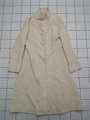 ◇ ⊇ アンケート en quête ウール混 ベージュ系 ロングコート 11号 レディース E  【1511110028734】