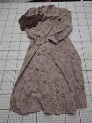 ◇ ⊂ apres jour アプレジュール 花柄 長袖 ロング丈 ボウタイワンピース＋ビスチェSET サイズF ピンク系 レディース E  【1511250000263】