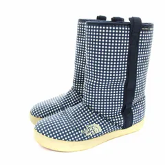 ザノースフェイス THE NORTH FACE Traverse BC Bootie トラバース ベース キャンプブーティ ショートブーツ チェック柄 ウォータープルーフ US8.5 青 ブルー 白 ホワイト NFW51441 /KU
