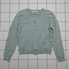 ◇ ⊂ MISCH MASCH ミッシュマッシュ ビジューボタン キレイめ 長袖 カーディガン サイズM ライトブルー系 レディース E  【1511250002571】