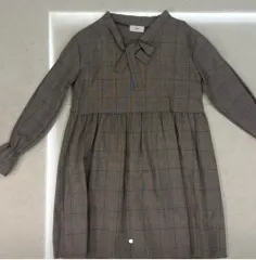 CHECK柄 レイ ミニ ベビードール グレー ONE PIECE 長袖