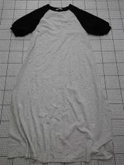 ◇ ⊂ ディスコート シンプル系 半袖 ロング丈 ワンピース サイズM ブラック ホワイト系 レディース E  【1511250007231】