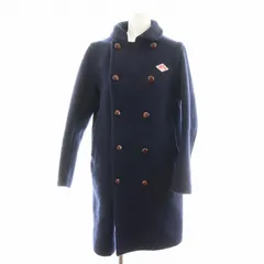 ダントン DANTON ウールモッサ ラウンドカラーコート ミドル丈 アウター 34 紺 ネイビー JD8531 /AN35