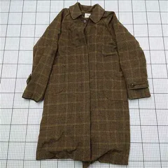 ◇ ⊇ クリスプ Crisp C8K2709 チェック柄ロングコート ブラウン系 レディース E  【1512010000639】