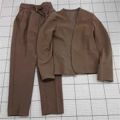 ◇ Θ ノーブランド レディース セットアップ スーツ ブラウン系 ジャケット＆パンツ E  【1512010000288】