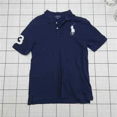 ◇ ⊂ ポロ ラルフローレン Polo Ralph Lauren ビッグポニー ポロシャツ ネイビー メンズ XL E  【1512010003463】