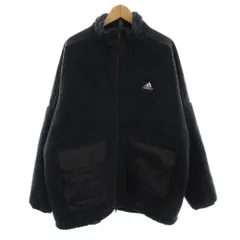 アディダス adidas WORD BOA JACKET ボア ジャケット フリース ジップアップ アウター 2XL 3XL 黒 ブラック IK7341 /YM