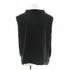 ダブルスタンダードクロージング ダブスタ DOUBLE STANDARD CLOTHING ダブルフェイスカットベスト リブニット プルオーバー ボトルネック F 黒 ブラック 0208-260-213 /KU