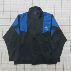 ◇ ⊇ アディダス adidas トラックジャケット ブラック系×ブルー系 XL メンズ E  【1512020024410】