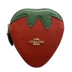 COACH(コーチ) コインケース - CAN28 レッド×グリーン レザー