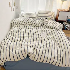 ☆ ネイビー×グレー ☆ 150×200cm ☆ 布団カバー 3点セット 布団カバー セット 3点 布団カバーセット 寝具カバーセット 寝具 カバー シングル 3点セット 枕カバー ピローケース 掛け布団カバー ボックスシーツ シーツ ベッド用