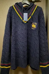 L ポロラルフローレン ウールカシミアクリケット フード付きニット