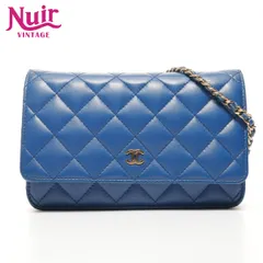 CHANEL シャネル ショルダーバッグ マトラッセ フラップ チェーン ウォレット ラムスキン 25番台 2018【中古】