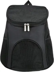 All Trust ペット キャリーバッグ ペット用 リュック 猫 小型犬 折りたたみ (ブラック,  小型)