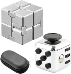 All Trust インフィニティキューブ フィジェットキューブ おもちゃ (シルバー)