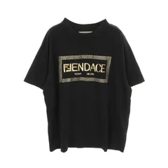 フェンディ FENDI カットソー FENDI × VERSACE FENDACE ロゴ刺繍 メドゥーサ コットン Tシャツ メンズ Used Bのサムネイル