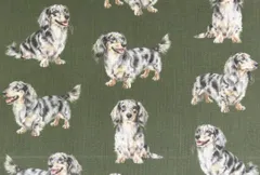 【ゆきちゃん限定】X2561 ダックス シルバーダップル カーキ 生地 1m