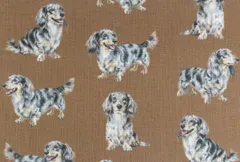 【ゆきちゃん限定】X2562 ダックス シルバーダップル ブラウン 布 1m