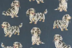 【ゆきちゃん限定】X2563 ダックス シルバーダップル 紺 生地 1m