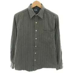 ポロ バイ ラルフローレン Polo by Ralph Lauren ロウェル スポーツ LOWELL SPORT シャツ 長袖 ストライプ柄 L グレー 白 ホワイト /YT