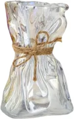 All Trust フラワーベース 花瓶 ガラス製 花束 生花 インテリア 玄関 北欧 (オーロラ,  9.5x8x14.5cm)