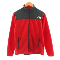 ザノースフェイス THE NORTH FACE マウンテンバーサマイクロジャケット フリース 切替 ナイロン ジップアップ ロゴ刺繍 S 赤 レッド 黒 ブラック NL61804 /KU