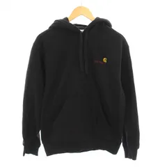 カーハート carhartt WIP Hooded American Script Sweatshirt パーカー スウェット プルオーバー 長袖 XS 黒 /YM