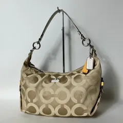 2511-315｜美品｜コーチ オプアート ワンショルダーバッグ ホワイト